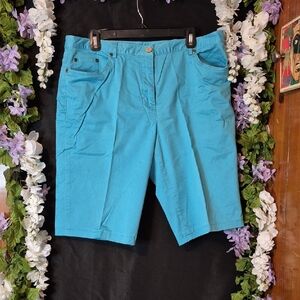 Ruby Rd. Bright Turquoise Shorts
